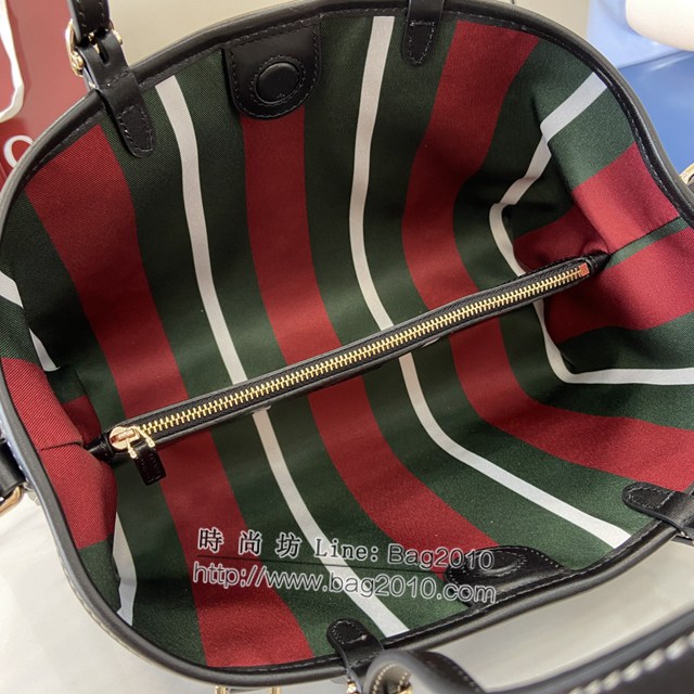 Gucci專櫃古馳最新款購物袋GG圖案條紋織大號肩背包 jh1992型號：815214